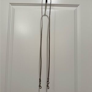 Coach Metallic Silver Patent Leather Strap